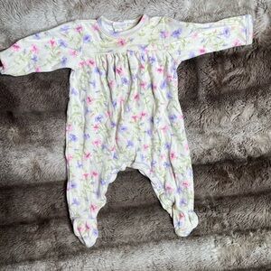 Baby Lulu,Floral Footed One-Piece for Baby - Pink & Lavender